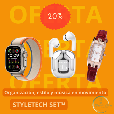 StyleTech Set™ - SmartWatch + Reloj Analógico + Audífonos